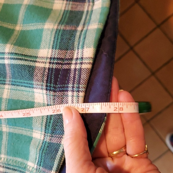 Orvis Green Plaid Button-Up Fleece Lined Snap Button Sz. XL Shacket - Picture 10 of 11